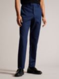 Ted Baker Shakert Slim Fit Herringbone Trousers, Navy