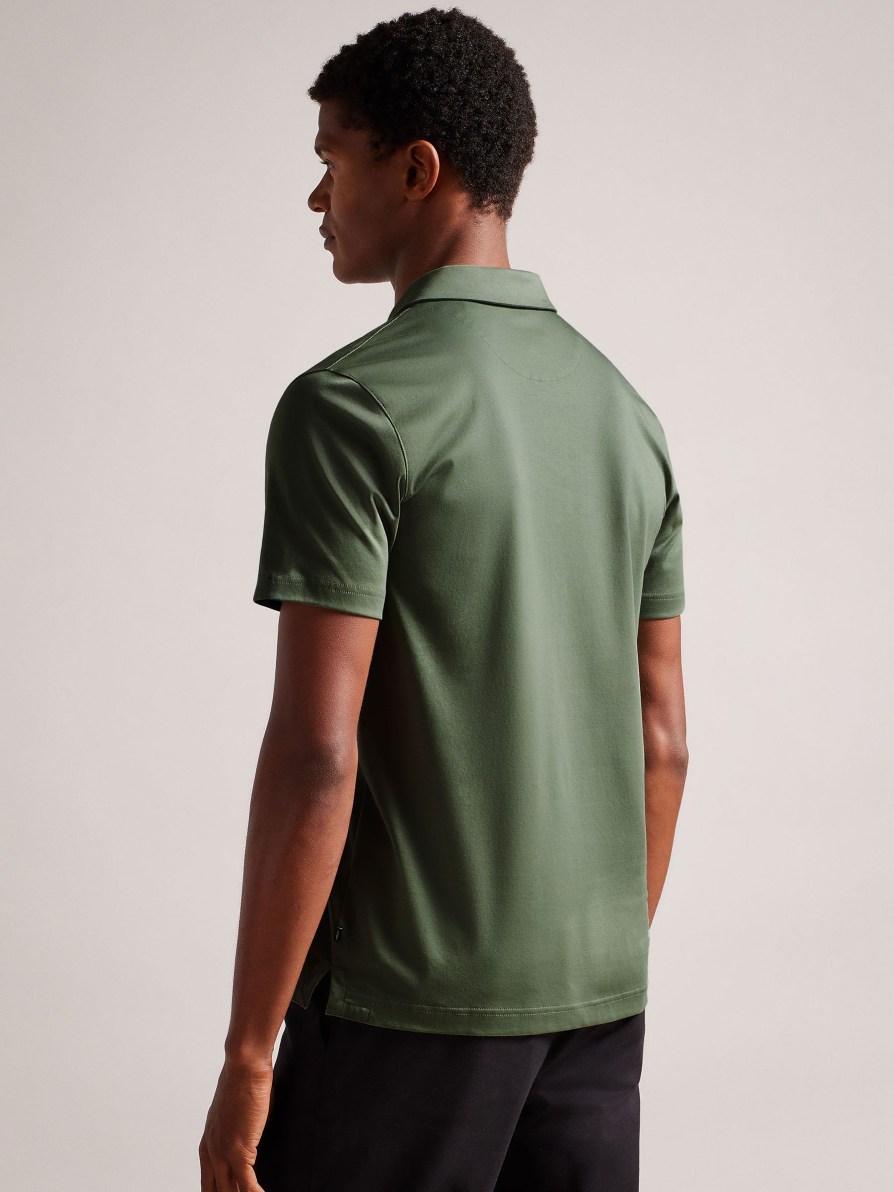 Ted Baker Zeiter Slim Fit Polo Shirt, Khaki at John Lewis & Partners