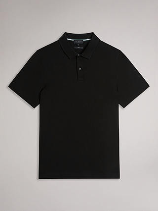 Ted Baker Zeiter Jersey Polo Short Sleeve Shirt, Black