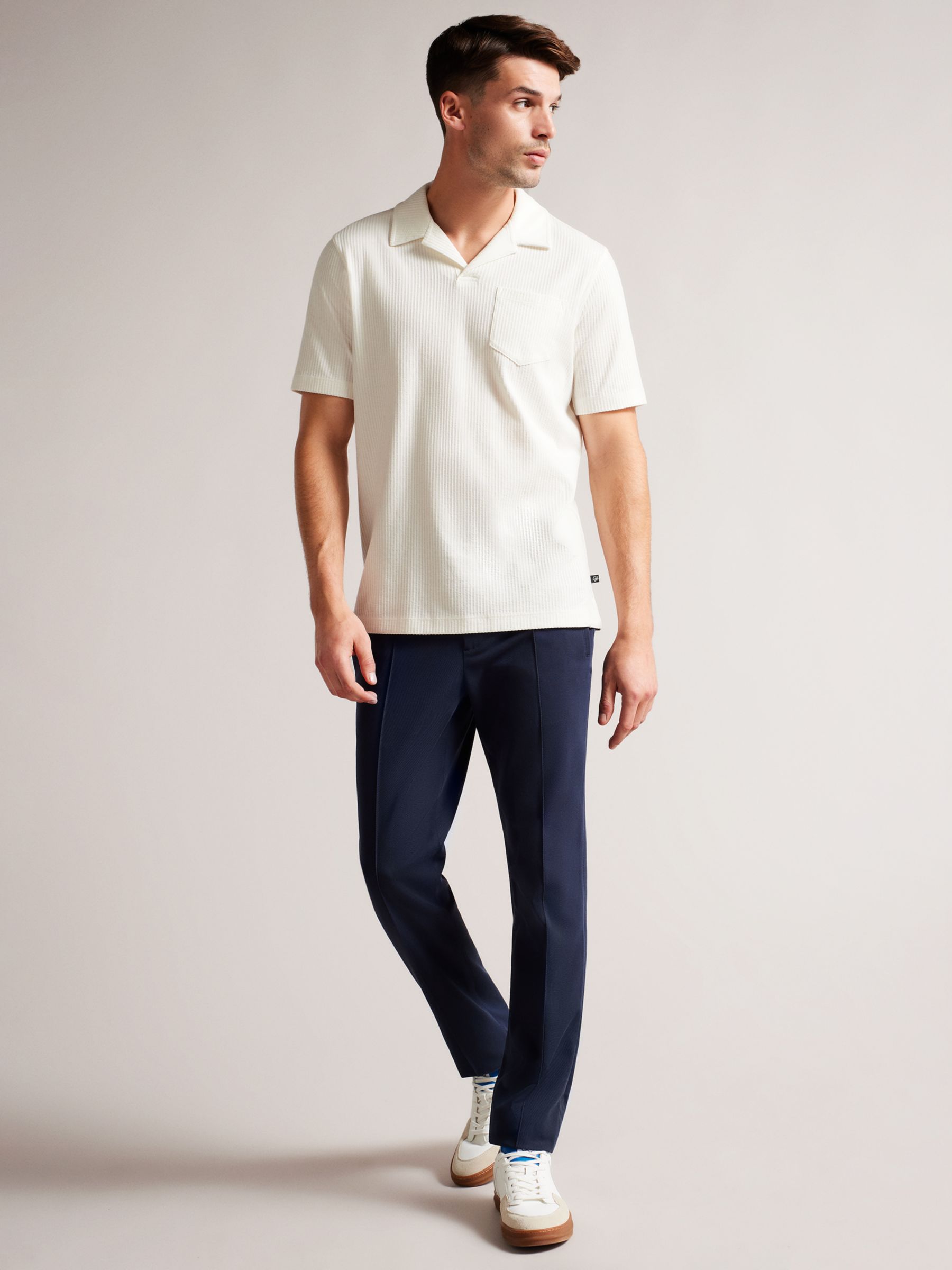 Ted Baker Arkes Regular Fit Polo Shirt, White at John Lewis & Partners
