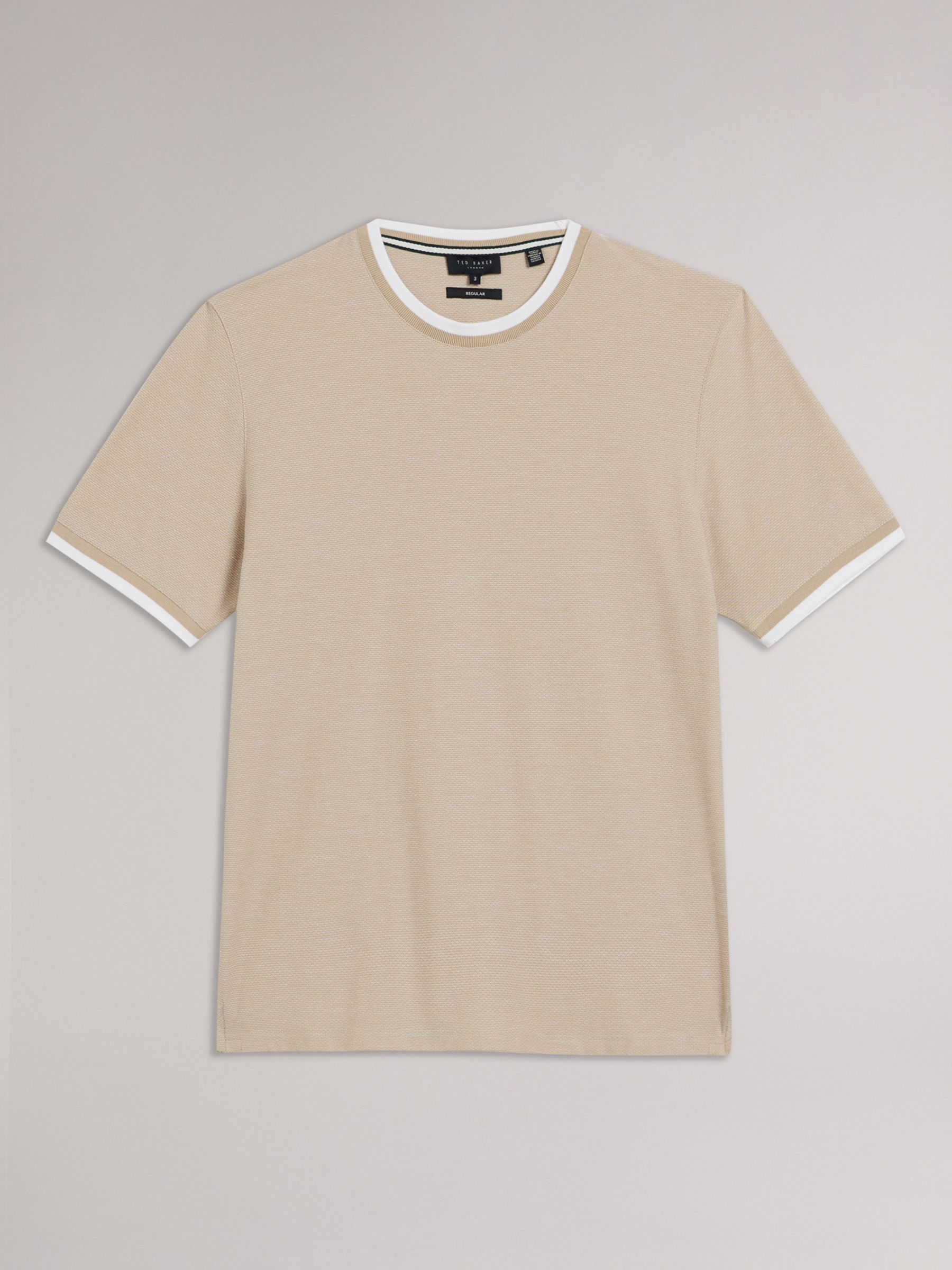 Ted Baker Bowker T-Shirt, Tan at John Lewis & Partners