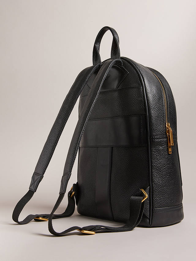 Ted Baker Nishay Soft Grainy Leather Backpack, Black at John Lewis ...