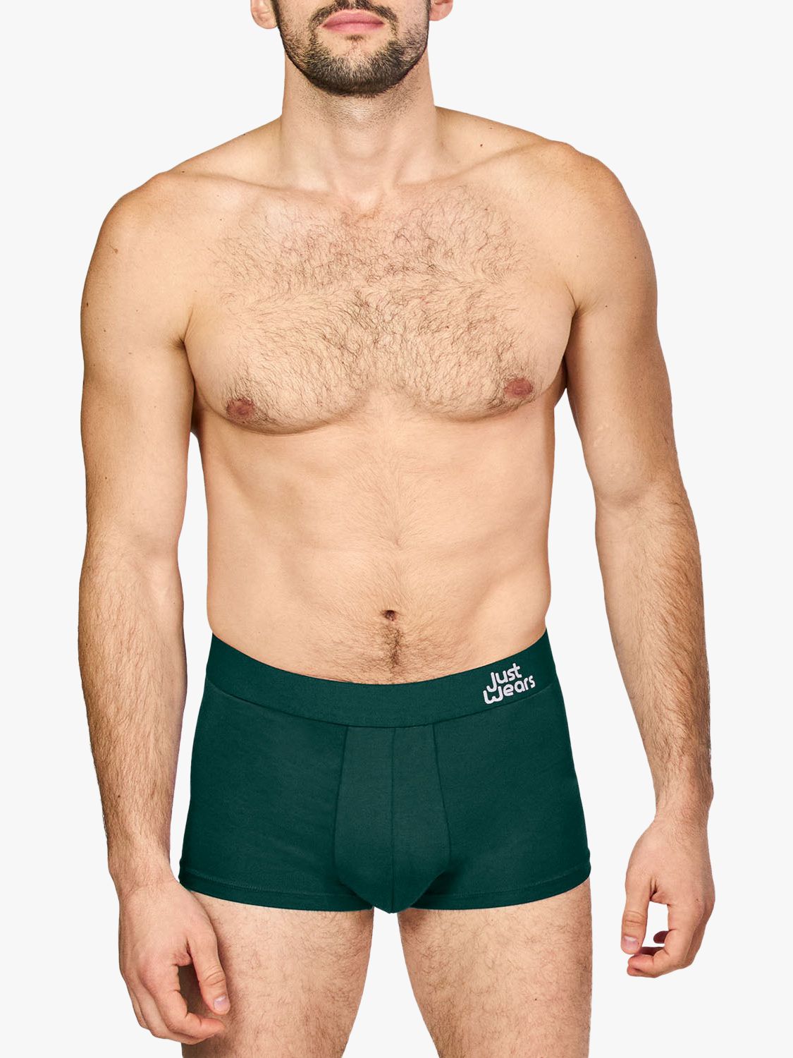 JustWears Pro Trunks, Pack of 6, Orange/Dark Green/Light Green at