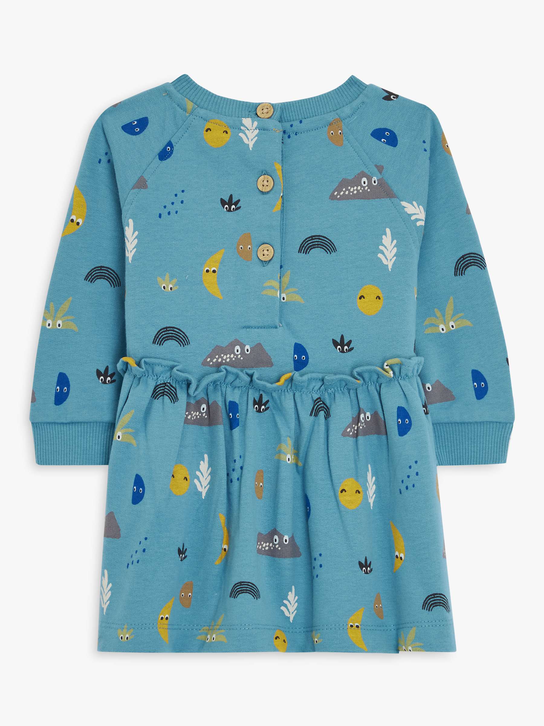 Buy John Lewis Baby Monster Print Sweatshirt Dress, Multi Online at johnlewis.com