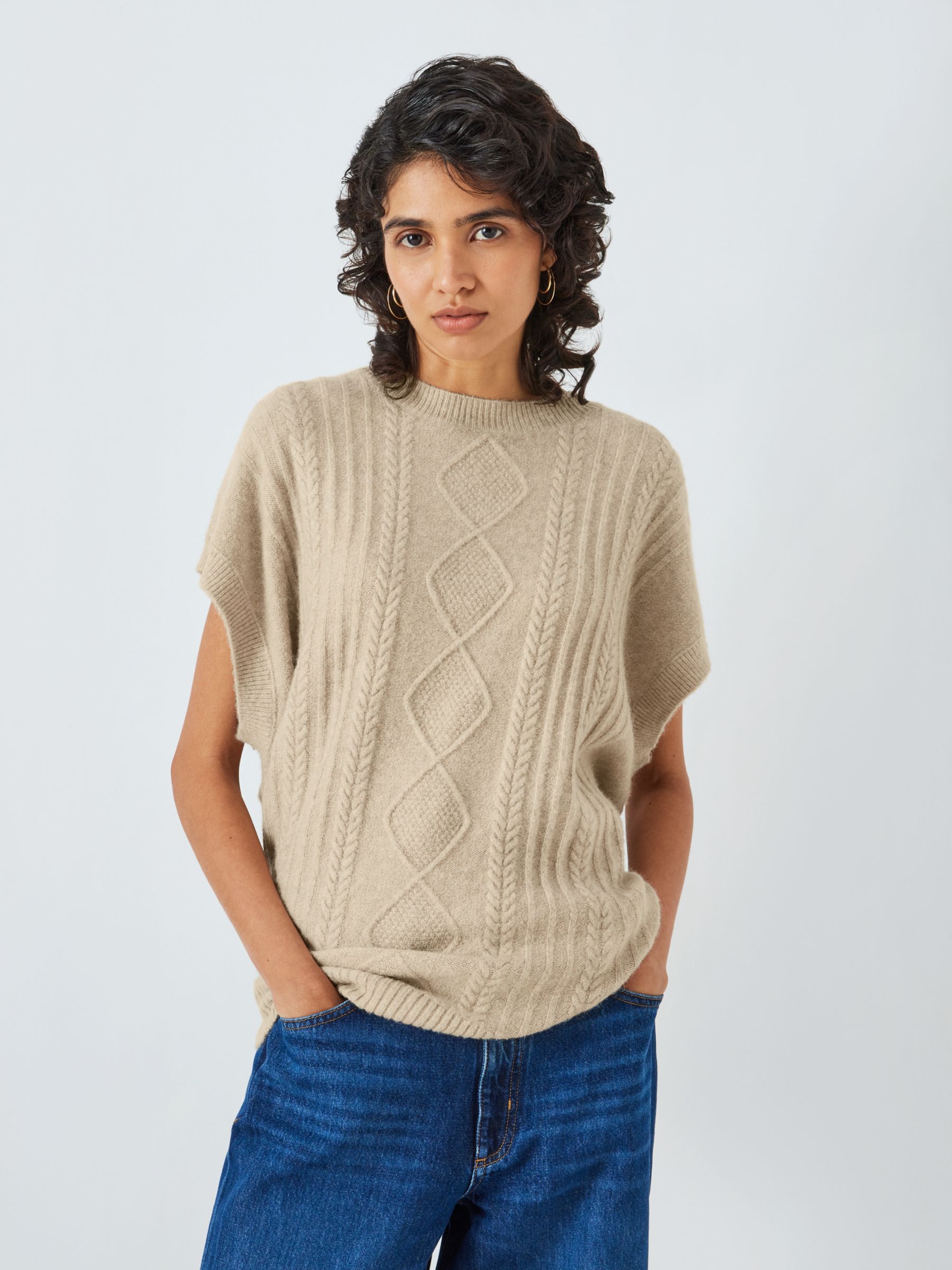 Buy Oatmeal Cable Knit Tank Top 8 | Hoodies and sweatshirts | Argos
