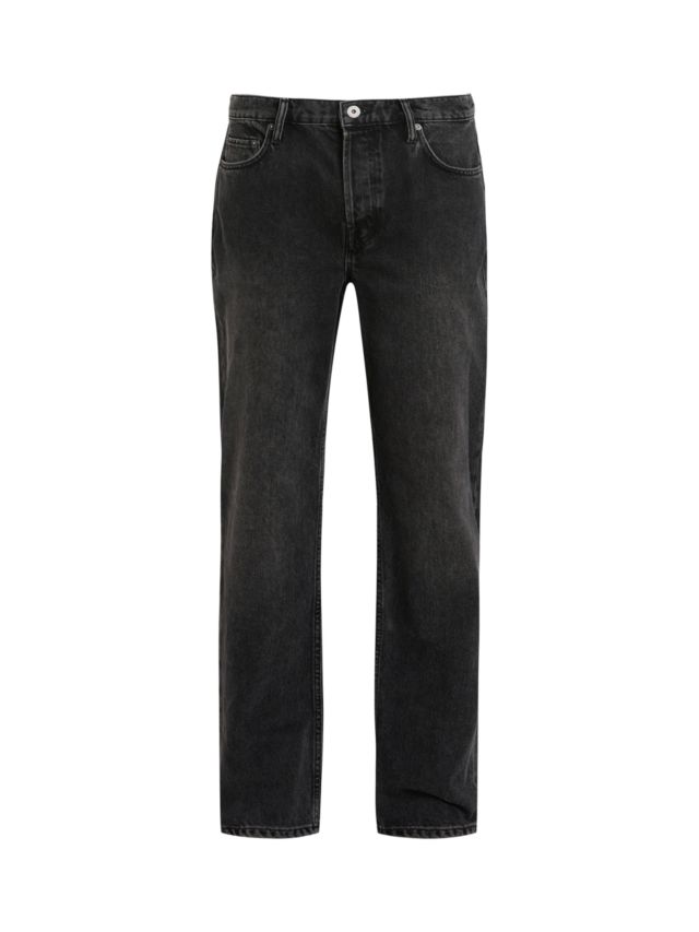 AllSaints Curtis Straight Fit Jeans, Washed Black, 28R