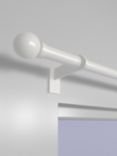 John Lewis Select Eyelet Curtain Pole with Ball Finial, Wall Fix, Dia.25mm, Satin Chalk