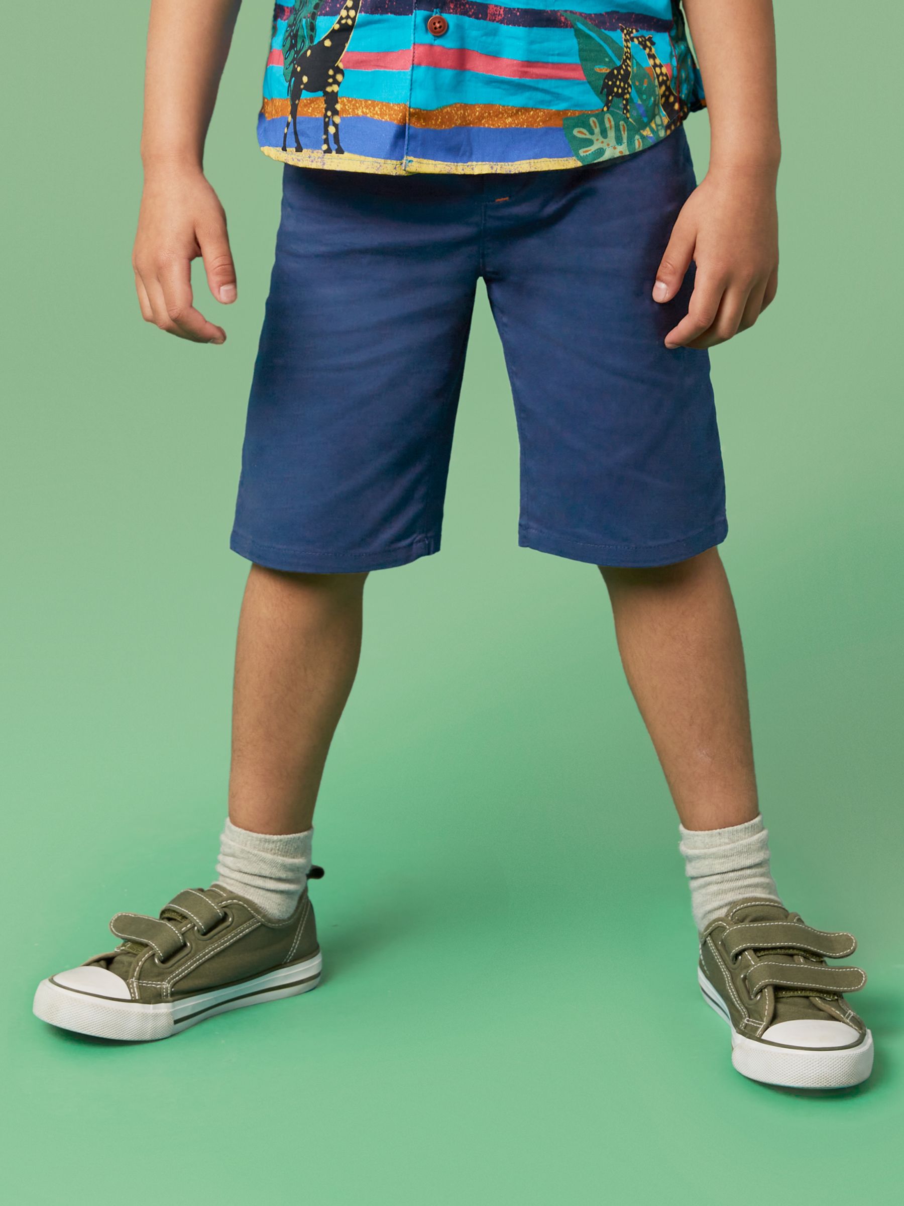 White Stuff Kids' Cole Chino Shorts, Dark Navy, 3-4 years