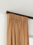 John Lewis Select Gliding Curtain Pole with Stud Finial, Ceiling Fix, Dia.30mm, Satin Antique Brass