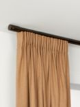 John Lewis Select Gliding Curtain Pole with Barrel Finial, Ceiling Fix, Dia.30mm, Satin Antique Brass
