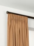 John Lewis Select Gliding Curtain Pole with Stud Finial, Wall Fix, Dia.30mm, Satin Antique Brass