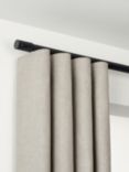 John Lewis Select Curl Gliding Curtain Pole with Barrel Finial, Wall Fix, Dia.30mm