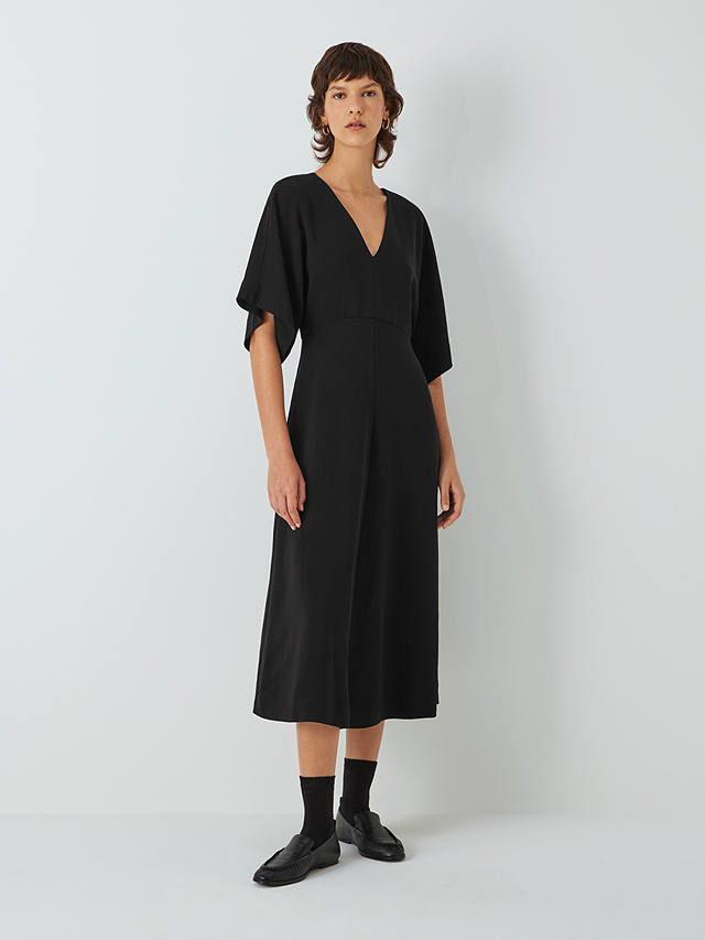 John Lewis V-Neck Dress, Black