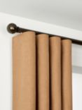 John Lewis Select Curl Gliding Curtain Pole with Ball Finial, Wall Fix, Dia.30mm, Satin Antique Brass