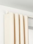 John Lewis Select Curl Gliding Curtain Pole with Disc Finial, Wall Fix, Dia.30mm, Satin Chalk