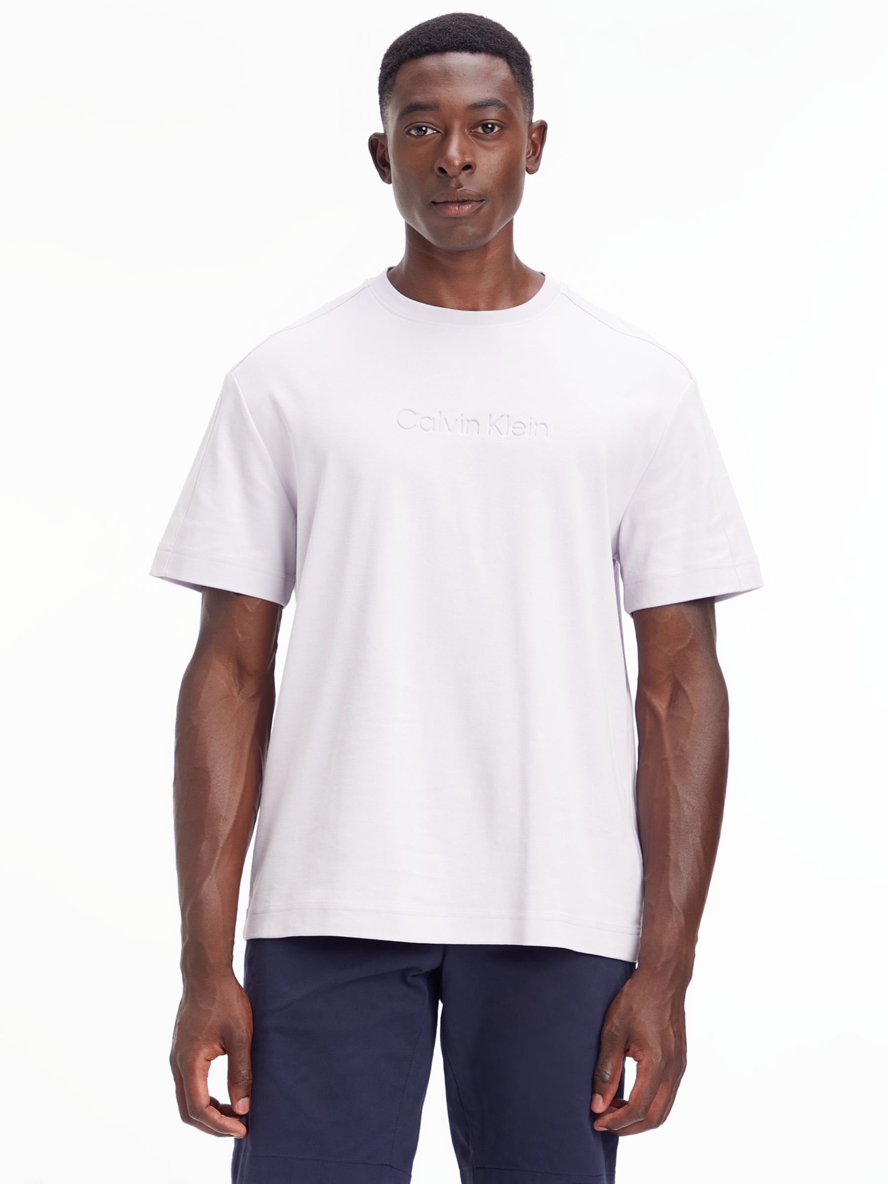 Calvin Klein Comfort Logo T-Shirt, Misty Lilac at John Lewis & Partners