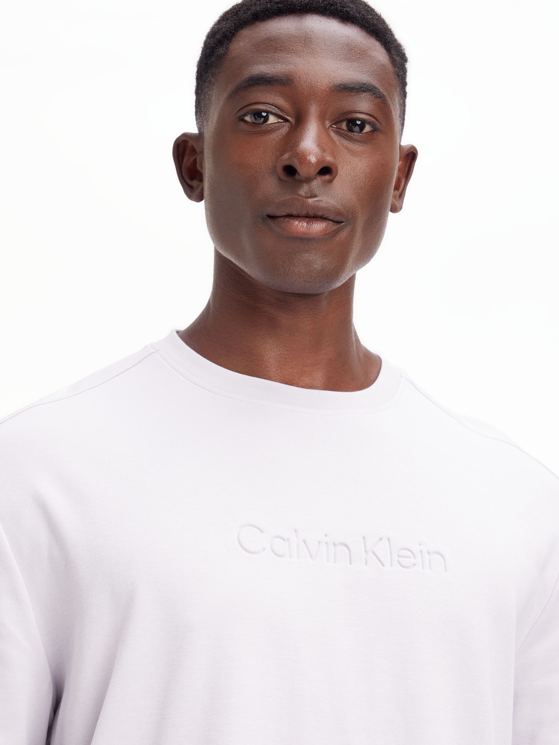 Calvin Klein Comfort Logo T-Shirt, Misty Lilac at John Lewis