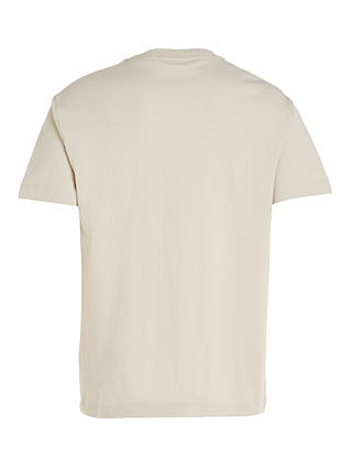 Calvin Klein Micro Interlock Logo T-Shirt, Stony Beige