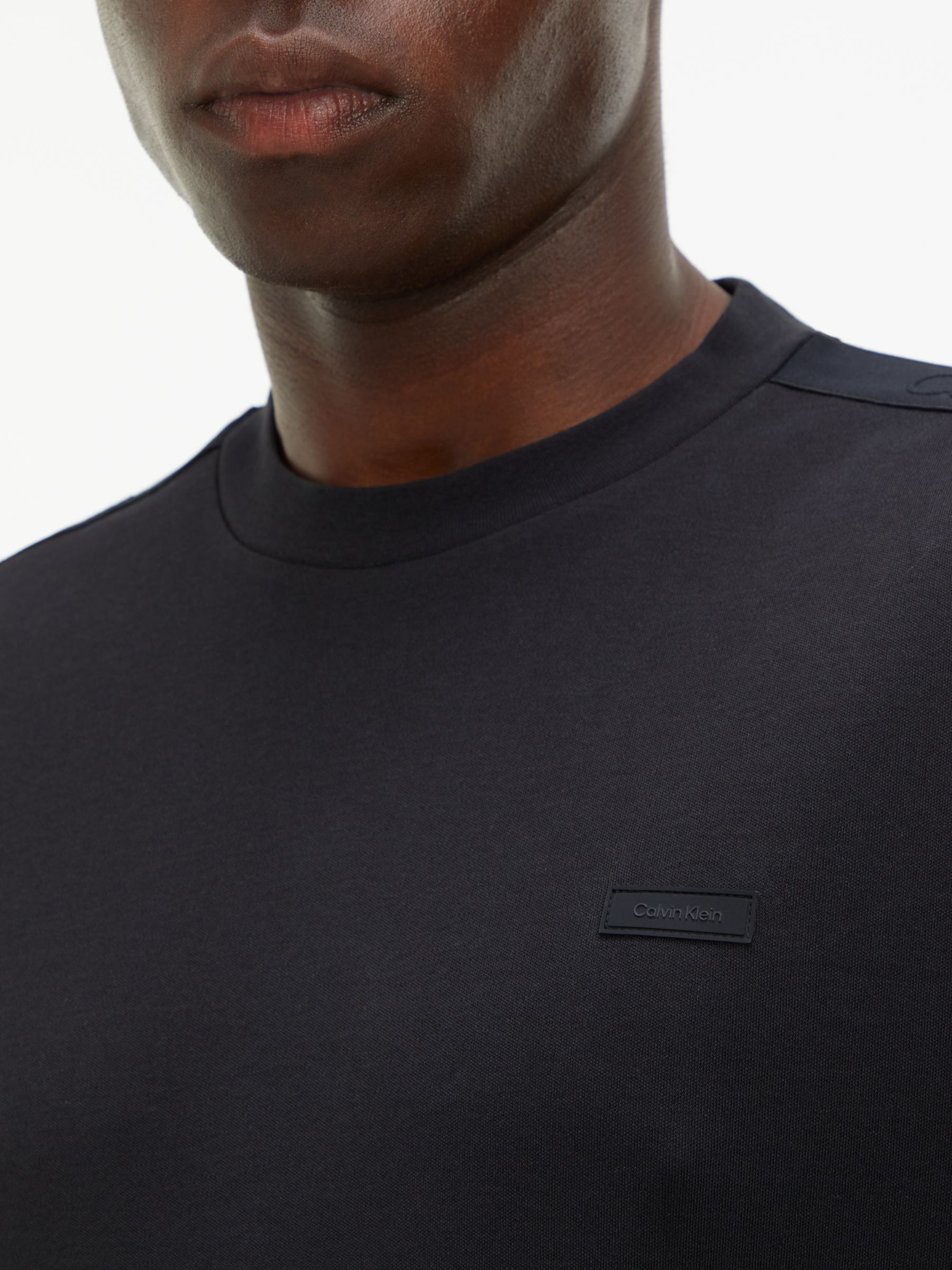 Calvin Klein Logo Tape T-Shirt, Ck Black, XS