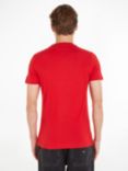 Tommy Hilfiger Flag Logo Crew Neck T-Shirt, Primary Red