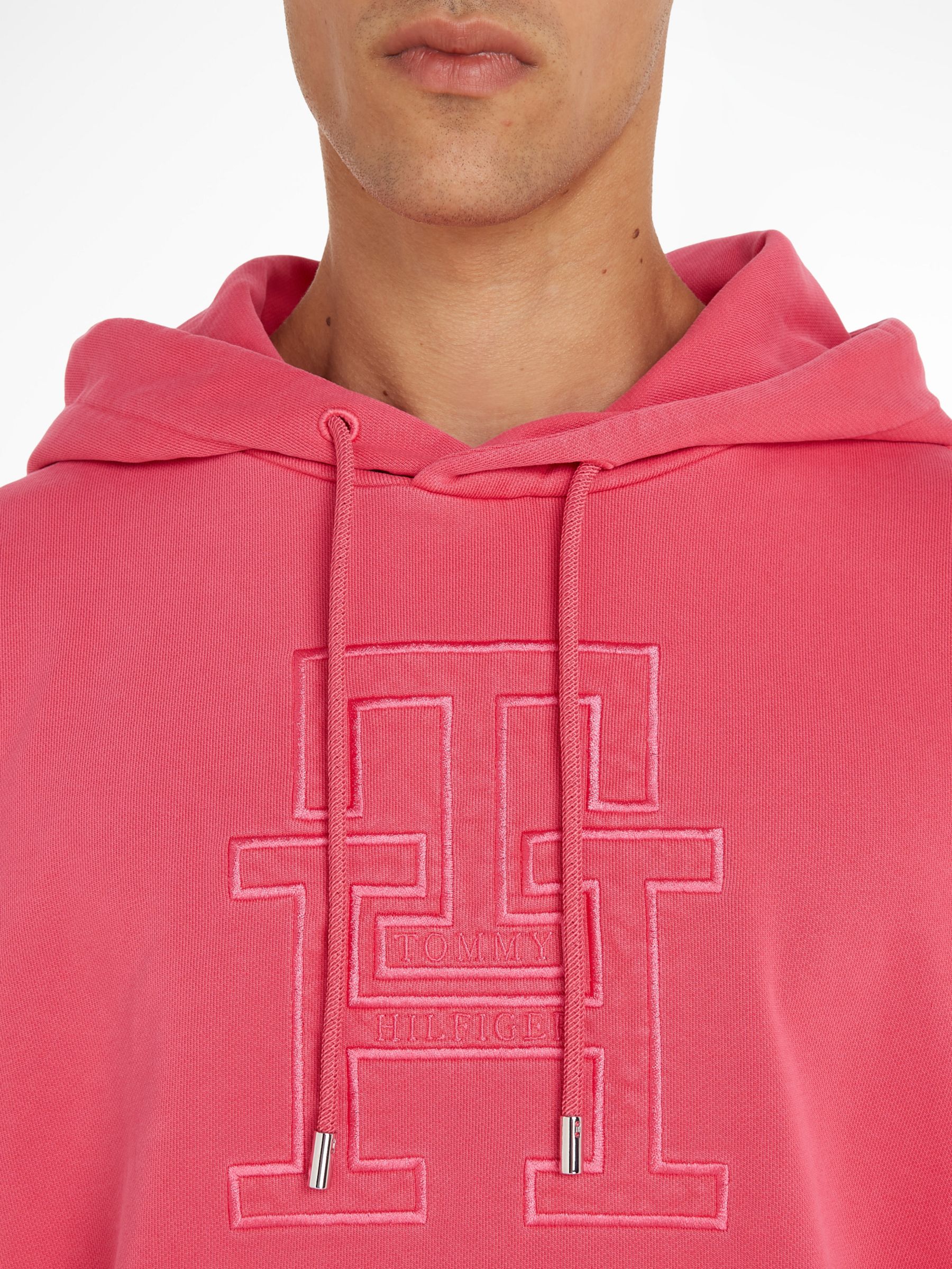 Tommy Hilfiger Garment Dyed Hoodie, Pink, XS