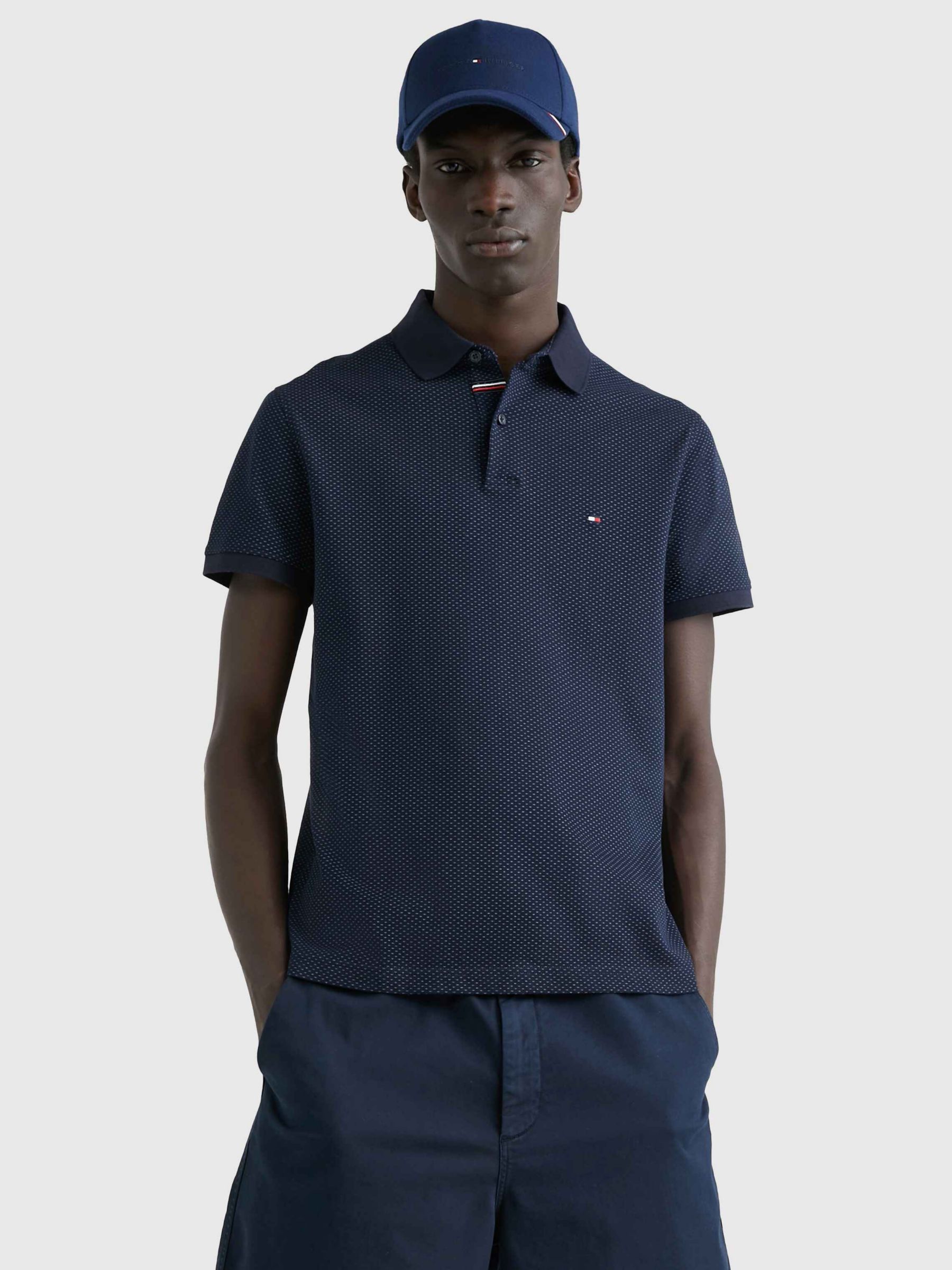 Tommy Hilfiger 1985 Slim Fit Polo Shirt, Desert Sky at John Lewis & Partners