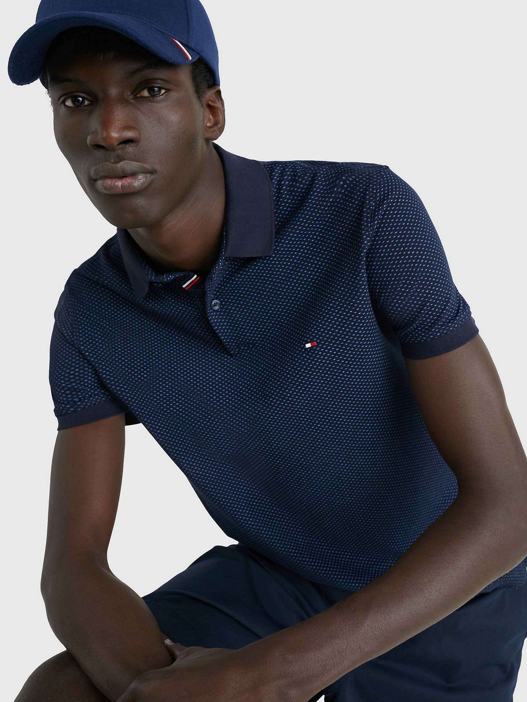 Buy Tommy Hilfiger 1985 Micro Print Slim Fit Polo Shirt Online at johnlewis.com