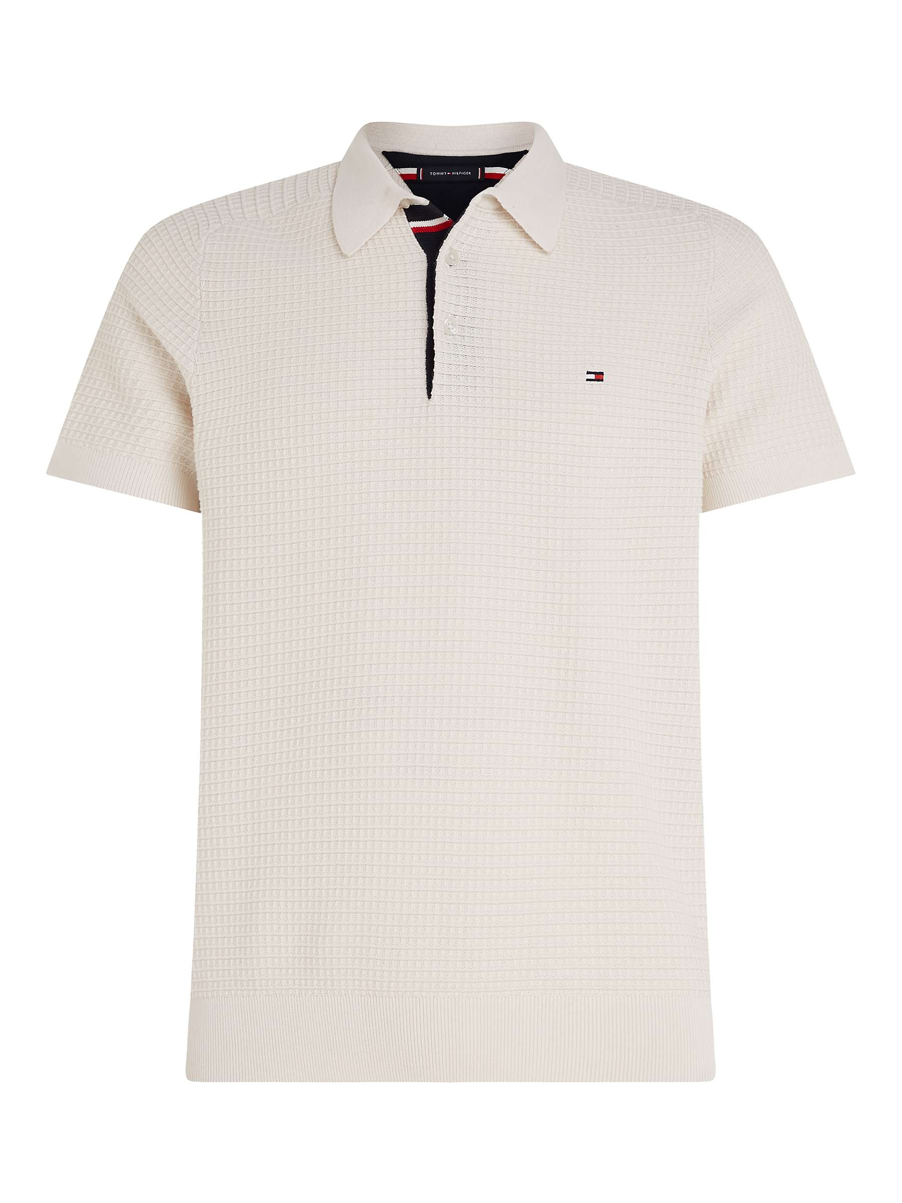 Tommy Hilfiger Textured Organic Cotton Spring Polo Shirt, Weathered ...