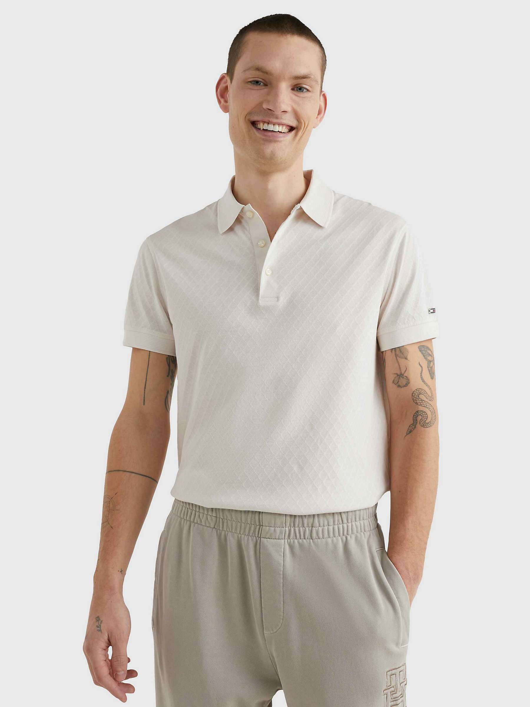 Buy Tommy Hilfiger Tonal Structure Slim Polo Top Online at johnlewis.com