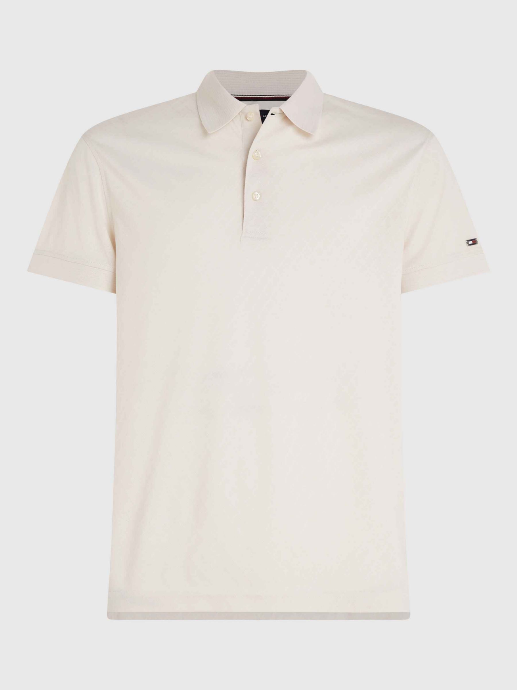 Tommy Hilfiger Tonal Structure Slim Polo Top, Weathered White, L