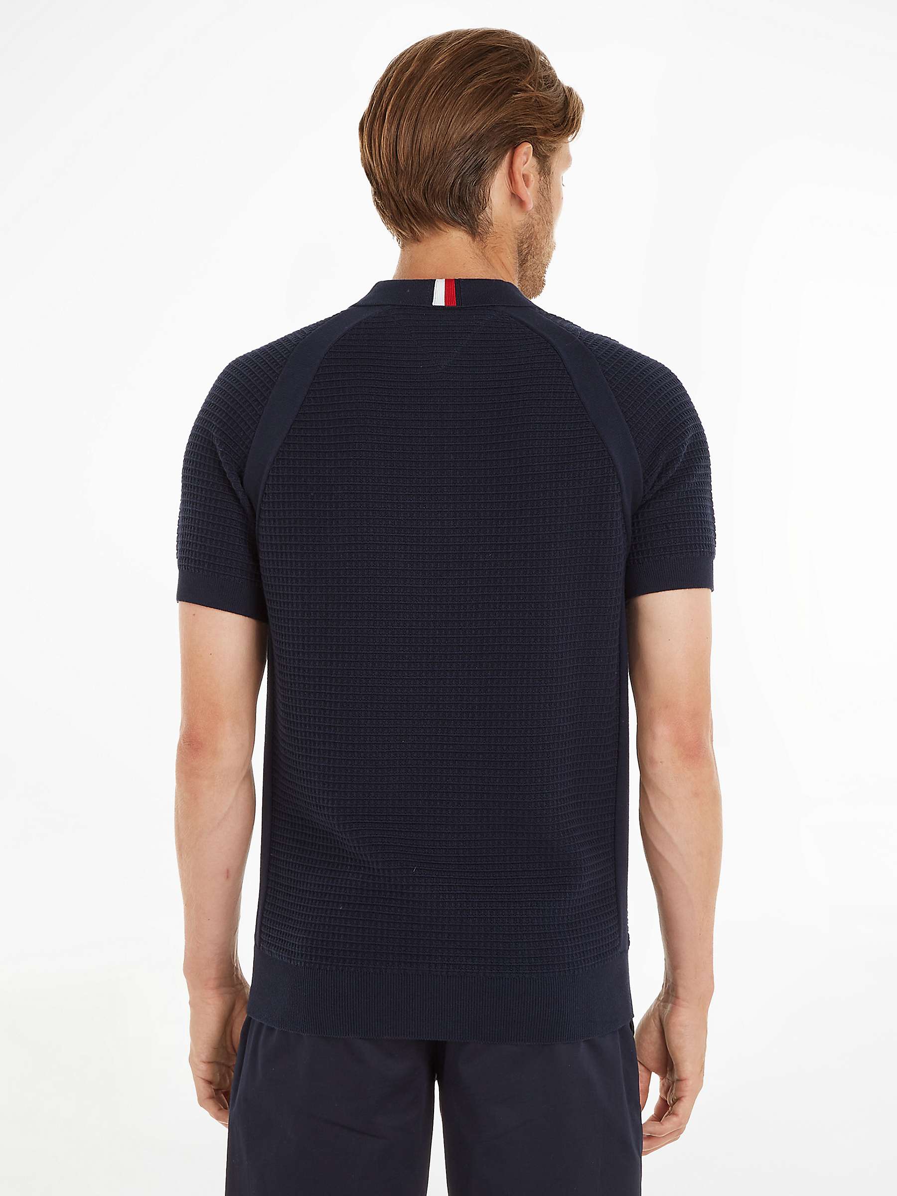 Buy Tommy Hilfiger Textured Organic Cotton Spring Polo Shirt Online at johnlewis.com