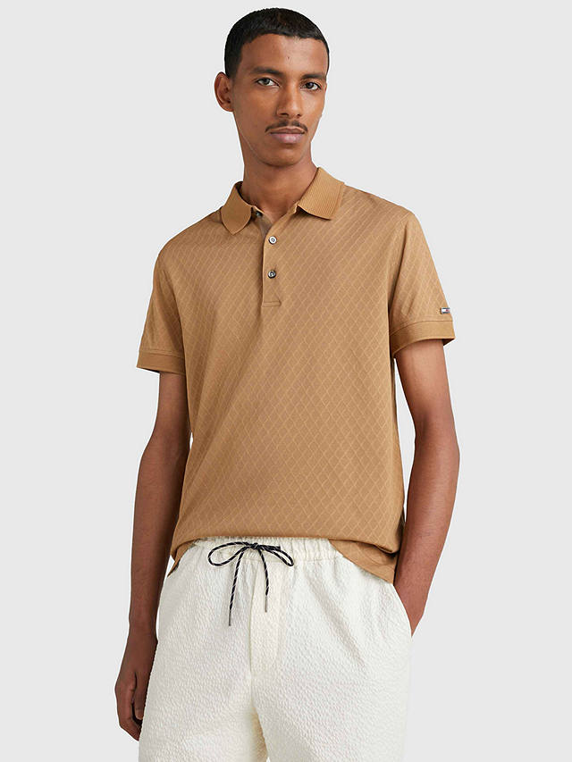 Tommy Hilfiger Tonal Structure Slim Polo Top, Countryside Khaki