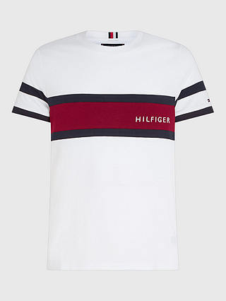 Tommy Hilfiger Colourblock Crew Neck T-Shirt, White