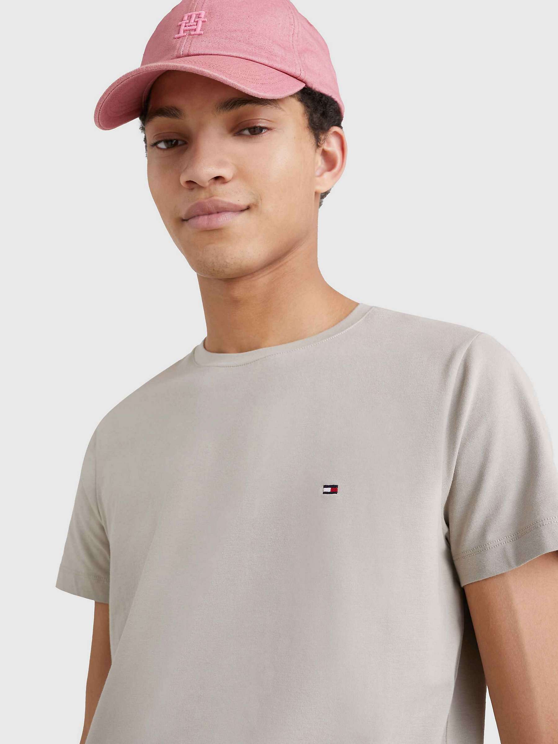 Tommy Hilfiger Stretch Slim Fit T-Shirt, Stone at John Lewis & Partners