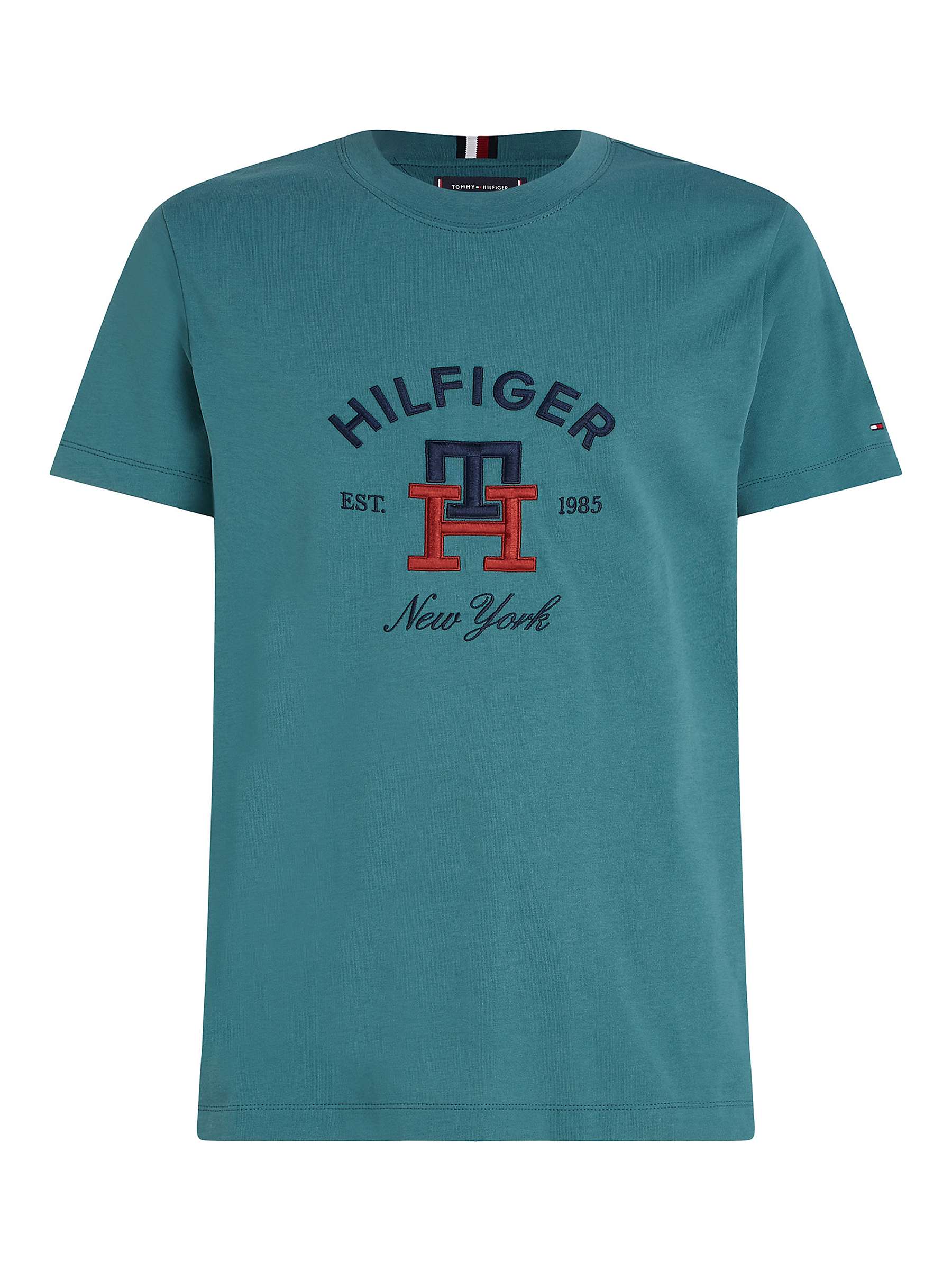 Buy Tommy Hilfiger Curved Monogram Cotton T-shirt Online at johnlewis.com