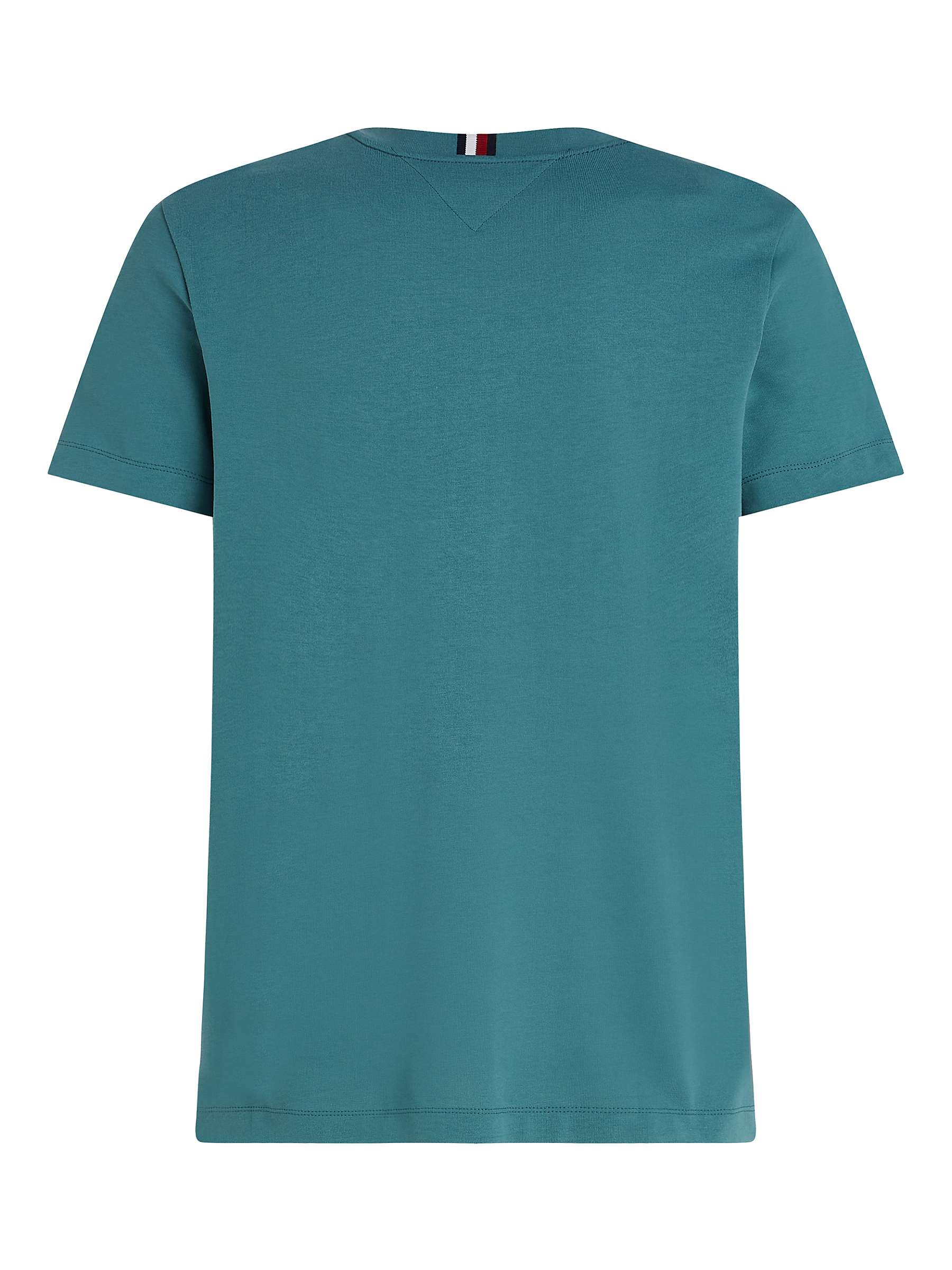 Buy Tommy Hilfiger Curved Monogram Cotton T-shirt Online at johnlewis.com