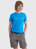 Tommy Hilfiger Flag Logo Crew Neck T-Shirt, Shocking Blue