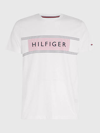 Tommy Hilfiger Love Stripe Logo T-Shirt, White