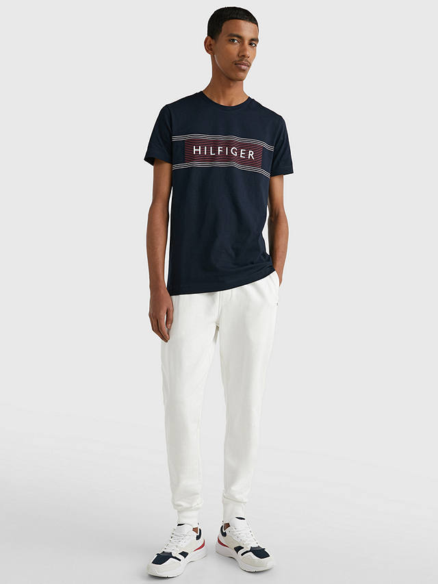 Tommy Hilfiger Love Stripe Logo T-Shirt, Desert Sky