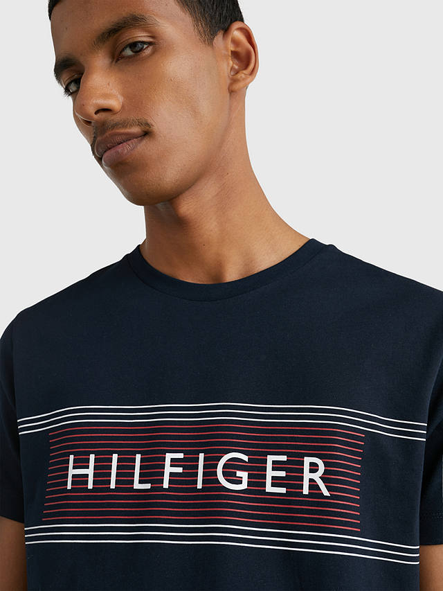 Tommy Hilfiger Love Stripe Logo T-Shirt, Desert Sky