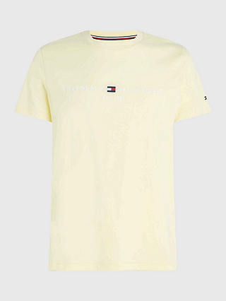 Tommy Hilfiger Flag Logo Crew Neck T-Shirt, Yellow Mist