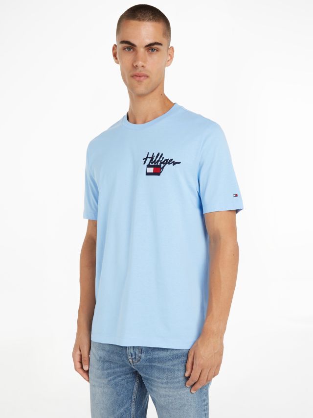 Tommy Hilfiger Cotton Graphic T-Shirt, Vessel Blue, XS