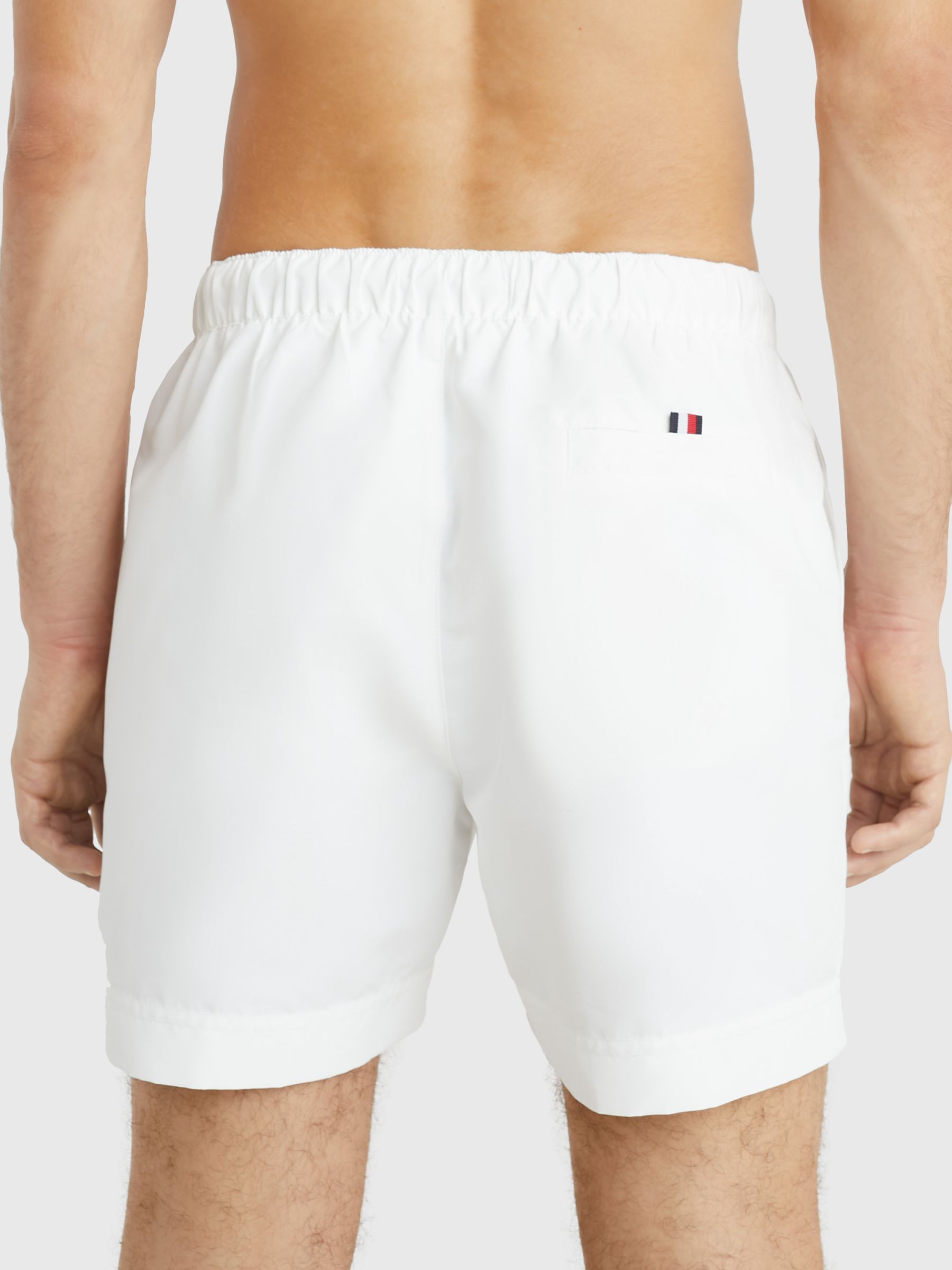 Tommy Hilfiger Recycled Poly Logo Graphic Swim Shorts, Msw Monogram Beige  at John Lewis & Partners