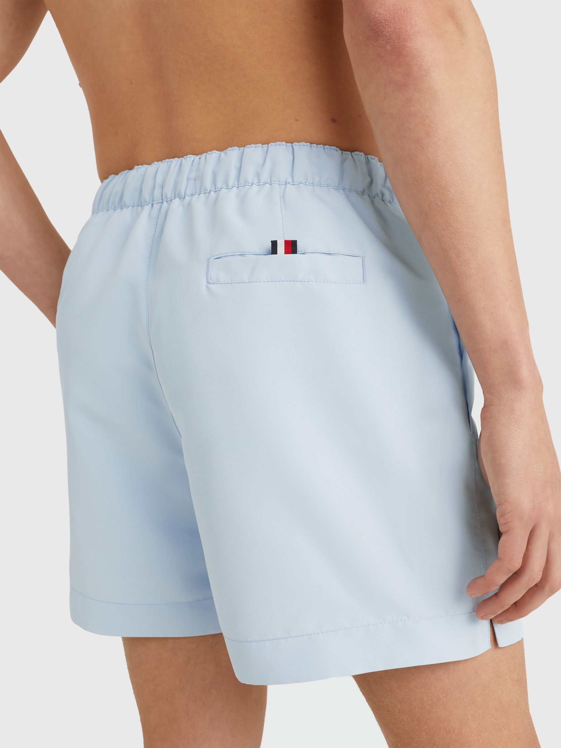 Tommy Hilfiger Recycled Poly Logo Graphic Swim Shorts, Msw Monogram Beige  at John Lewis & Partners