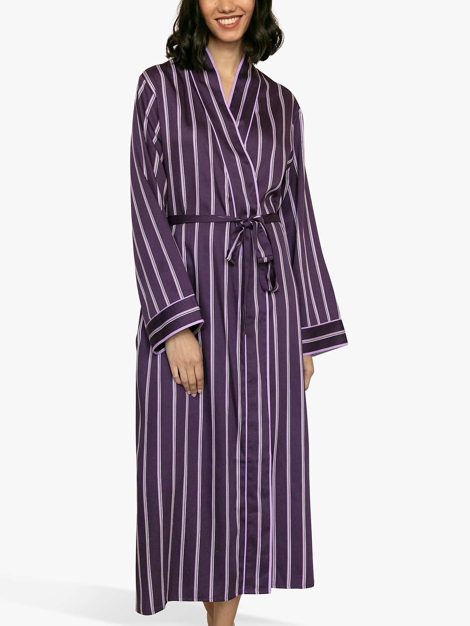 Buy Fable & Eve Stripe Print Dressing Gown, Purple Online at johnlewis.com