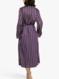 Fable & Eve Stripe Print Dressing Gown, Purple