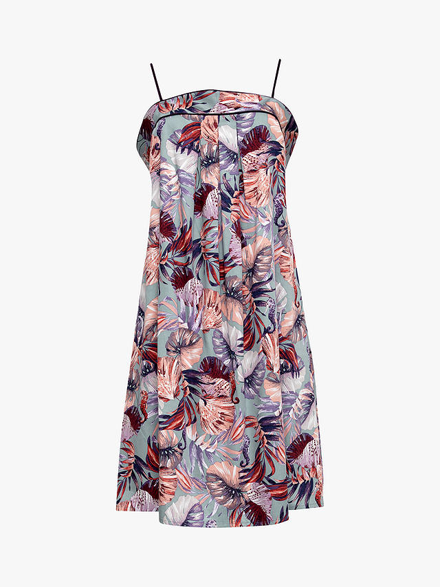 Fable & Eve Wimbledon Sea Horse Print Strappy Chemise, Lilac