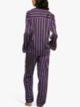 Fable & Eve Stripe Print Pyjama Set, Purple, Purple