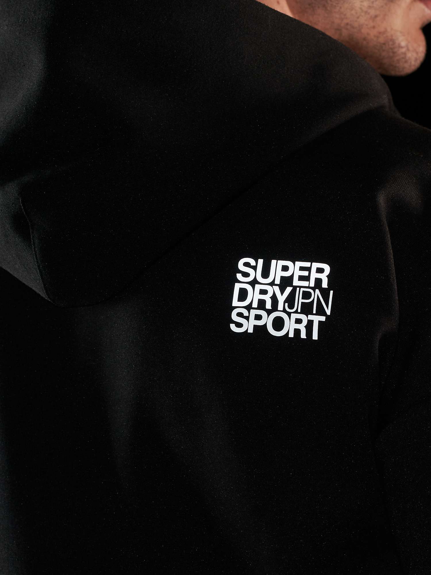 Superdry Gymtech Hoodie, Black at John Lewis & Partners