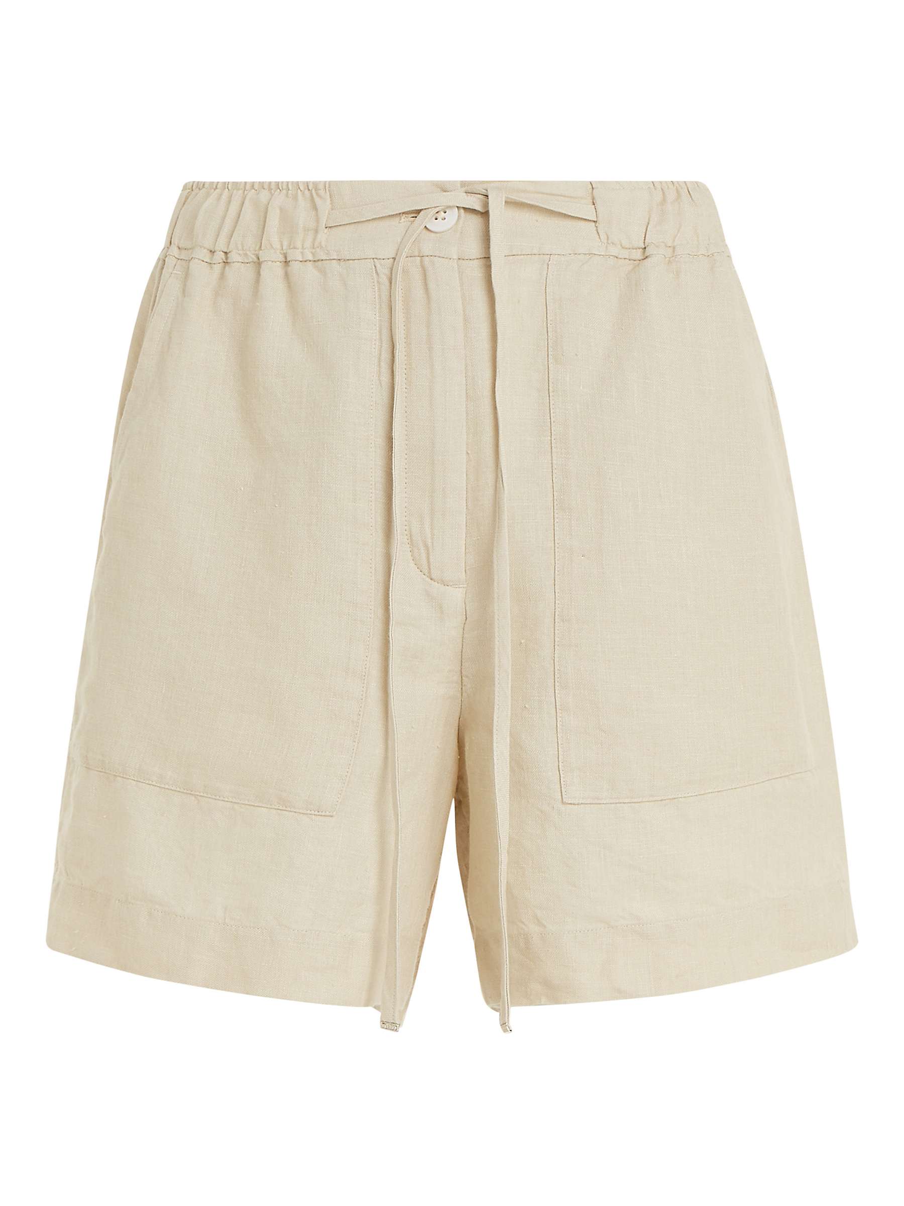 Buy Tommy Hilfiger Linen Shorts, Light Sandalwood Online at johnlewis.com